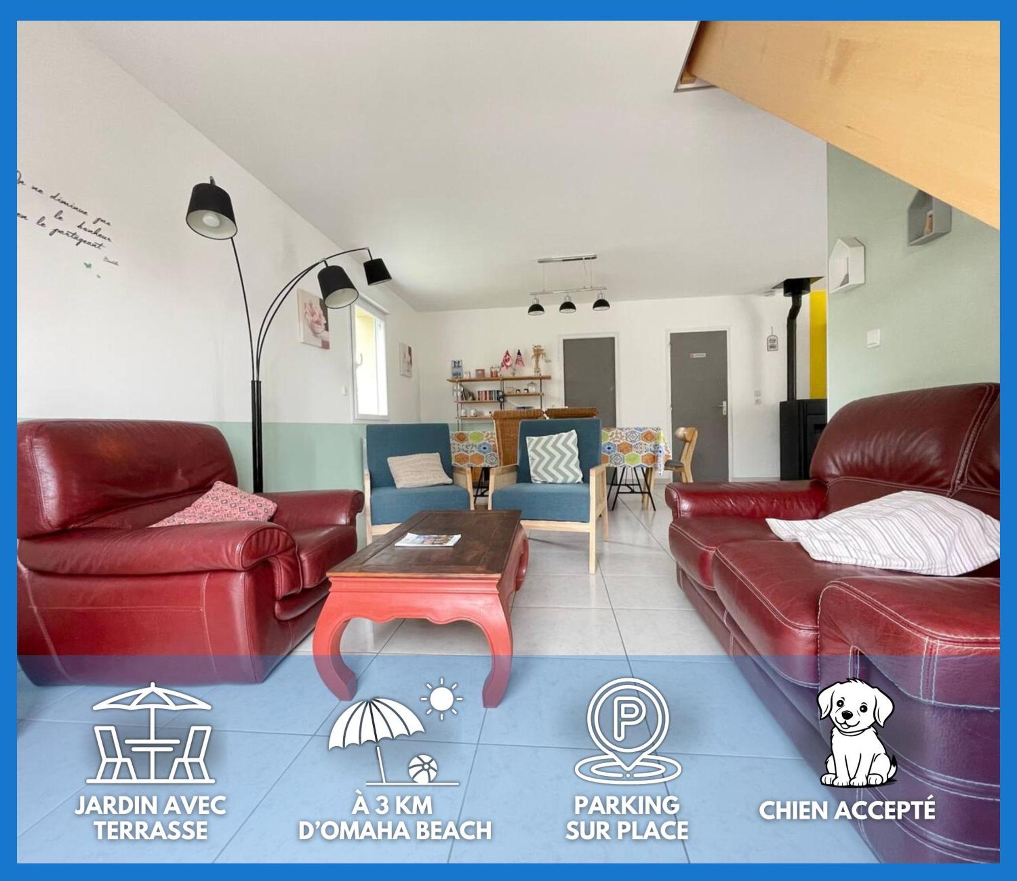 Sweet Omaha Belle Maison Recente Lumineuse Et Cosy Bien Equipee Jardin Clos 15 Mn A Pied Plage Omaha Beach Et Proche De Bayeux & Port En Bessin Saint-Laurent-sur-Mer Exteriér fotografie
